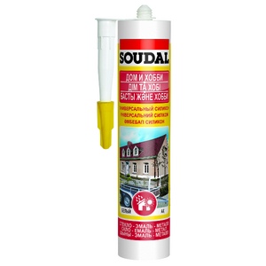 Герметик силиконовый универсальный SOUDAL белый
