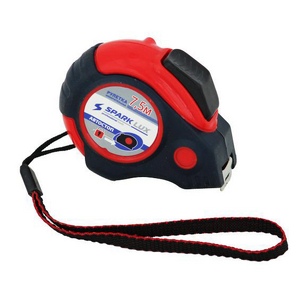 Рулетка прорезиненная  SparkLux автомат 7,5м 6/72
