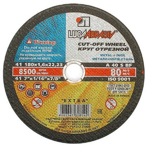 Круг отрезной LUGA сталь 180-1,6-22