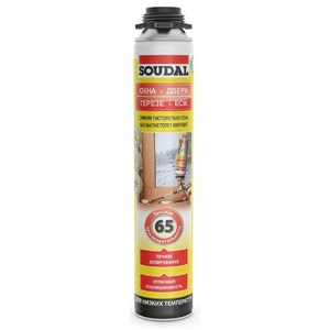 Пена монтажная профессиональная зимняя ЖЕЛТАЯ SOUDAL GUNFOAM 65