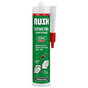 Герметик силиконовый санитарный RUSH белый 240 мл RSK-121