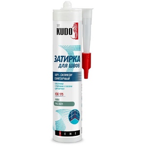 Герметик-затирка для швов KUDO HOME KSK-175 силиконовый санитарный, киви RAL 6021