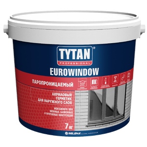 TYTAN Professional EUROWINDOW Герметик Акриловый Наружный Паропроницаемый 7кг белый