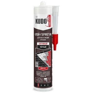 Клей-герметик KUDO HOME  битумный для всех видов кровли, черный KSK-612