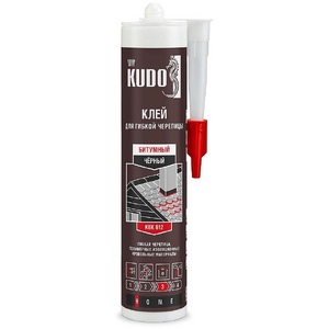 Клей KUDO HOME  битумный для гибкой кровли, черный KBK-612