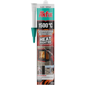 Герметик силикатный Akfix HEAT FIGHTER Черный 280 мл