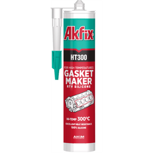 Герметик силиконовый термостойкий Akfix HT300 Красный 310 мл