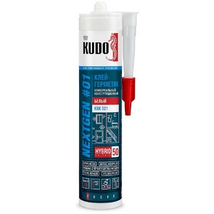 Клей-герметик универсальный на основе гибридных полимеров KUDO белый KBK-521