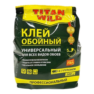 Клей обойный ТИТАН WILD Универсал 200г пакет