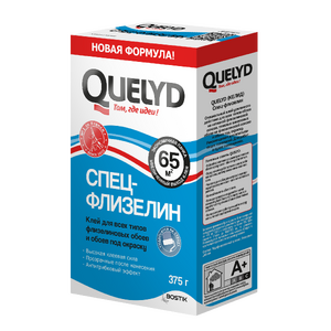QUELYD клей обойный  СПЕЦ-ФЛИЗЕЛИН 65 кв.м.,  0.375 кг
