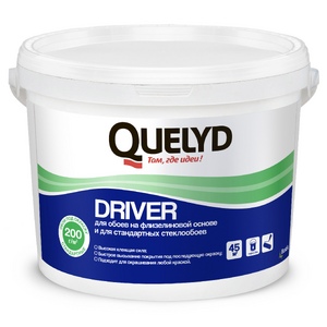 QUELYD клей готовый для стеклообоев DRIVER, 9 кг