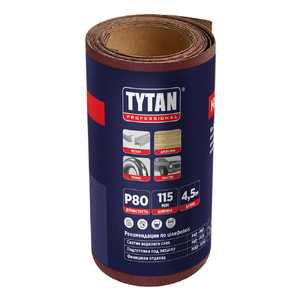 Tytan Professional наждачная бумага в рулоне (115х4500мм; P80)