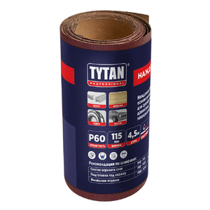 Tytan Professional наждачная бумага водостойкая в рулоне (115х4500мм; P60)
