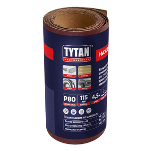 Tytan Professional наждачная бумага водостойкая в рулоне (115х4500мм; P80)