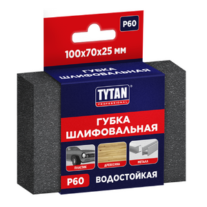 Tytan Professional губка шлифовальная четырехсторонняя (100x70x25 мм; Р60)